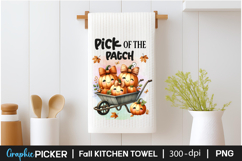 Pick Of The Patch Kitchen Towel PNG, Fall Kitchen Towel Product Image 2