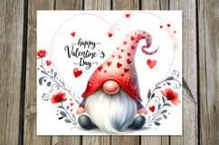 Valentine gnome | 4 watercolor tumbler sublimation designs Product Image 2