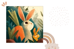 Easter Bunny Pillow Case, Forest Pillow Design Product Image 2