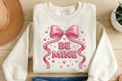 oquette Valentine Sublimation PNG - Be Mine Puffy 3D Text Product Image 2