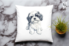 Watercolor Puppy Clipart Sublimation PNG Product Image 2