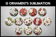 12 Christmas Ornament Sublimation Bundle I Round Ornaments Product Image 2