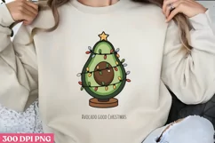 Avocado Good Christmas PNG,Avocado Sublimation PNG Product Image 1