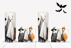 Halloween Lama Tumbler Wrap Design, Spooky Halloween PNG Product Image 2