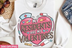 My Residents are My Valentines PNG, Valentine Nurse Sublimat Product Image 2