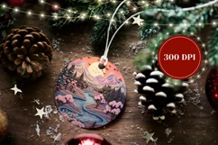 3D Christmas Ornament PNG, Winter Forest Ornament Design Product Image 2