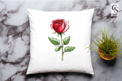 Pink Red Rose Floral Clipart Sublimation PNG Product Image 3