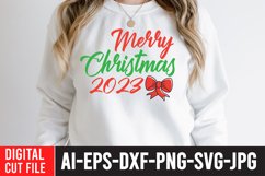 Merry Christmas 2023 SVG Cut File Product Image 1