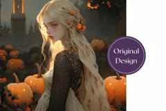 Halloween Girl Tumbler Wrap Design, Halloween Sublimation Product Image 2