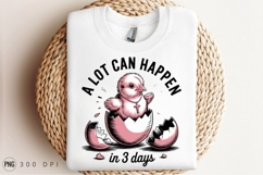 Easter Chick Hatching Illustration Sublimation PNG Product Image 3