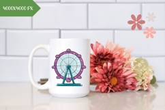 Hand Drawn Ferris Wheel Illustration, Cartoon Ferris Wheel Product Image 2