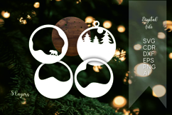 3d bear layered christmas ornaments tags files laser cut Product Image 3