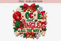 Christmas crochet png design for T-shirts Product Image 2