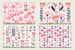 Pink Scandinavian Flowers Cutting Boards sublimation Designs Product Image 2
