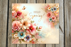 Hello Spring | 4 Skinny tumbler Sublimation designs P2 Product Image 2