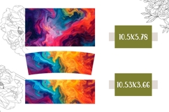 Fluid Art Tumbler Template, Colorful 40 Oz Tumbler Wrap Product Image 2