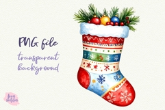 Retro Christmas Socks Clipart Groovy Christmas Disco PNG Product Image 2