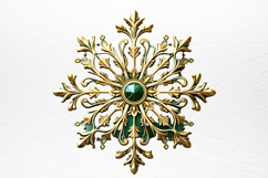 Vintage Green Christmas Clipart PNG Product Image 2