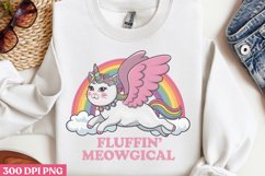 Fluffin Meowgica PNG, Funny Cat Sublimation PNG Product Image 1