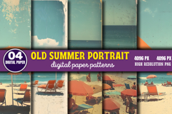 Old Summer Portrait Photos Journal Patterns PNG Product Image 1