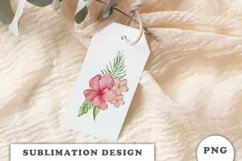 Watercolor Tropical flowers bouquet PNG Product Image 2