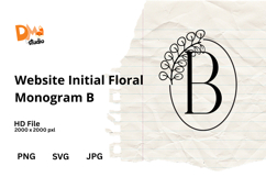 Website Initial Floral Monogram Product Image 1