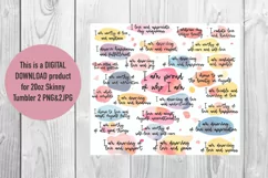 Nurse 20oz Skinny Tumbler Sublimation, Daily affirmations Product Image 5