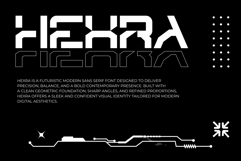 HEXRA Futuristic Display Typeface Product Image 2