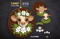 Cow SVG laser cut file for Glowforge Product Image 2