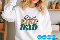 Just Like Dad Father's day retro SVG Design Product Image 2