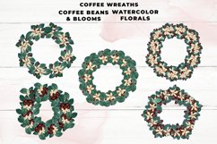 Watercolor Coffee and Flowers Wreaths Product Image 2