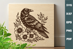 Raven Design, Cutting board, Laser cut, Cricut svg Product Image 1