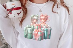 Pastel Christmas Shublimation Clipart, Pastel Christmas Clip Product Image 2