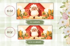 Cartoon Sheep Mug Wrap Design, Farm Mug Template Product Image 2