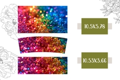 Red Glitter Tumbler Design, Sparkle 40 Oz Tumbler Wrap Product Image 2