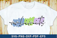 No Limits, Gym SVG, Fitness Motivational Quotes Shirt Design Product Image 1