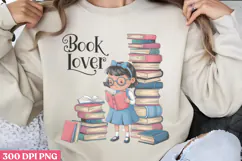 Book lover PNG, Book Lover Sublimation PNG Product Image 1