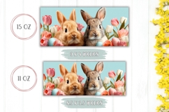 Floral Easter Mug Sublimation, Easter Animals Mug Template Product Image 2