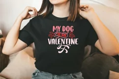 My dog is my valentine SVG, Valentine's Day SVG Product Image 2