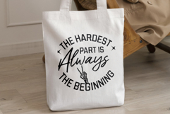 Motivation Quote SVG PNG - The Hardest Part is Always PNG Product Image 2