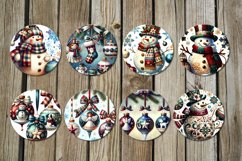 Vintage Christmas | xmas Round earring Sublimation designs Product Image 2