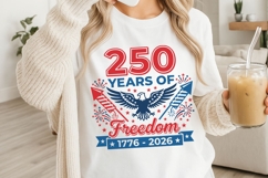 250 Years Of Freedom Eagle Svg, America 250 Years Svg. Product Image 3