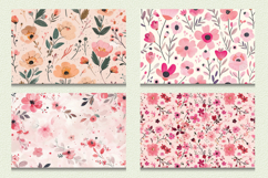Tiny Pink Boho Floral Cutting Boards sublimation Design Product Image 2