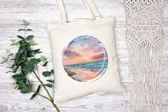 Watercolor Sea Illustration, Beach PNG, Sky PNG Product Image 2