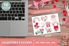 Valentine's Day Stickers | Printable | Digital planner Product Image 2