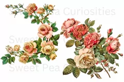 Flowers, Junk Journal, PNG, Clipart, Ephemera, Botanical Product Image 2