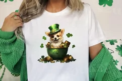 St Patricks Day Dog with Gold Coin Clipart, St Patricks Day Product Image 2