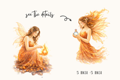 Fire Fairy Watercolor Clipart Collection Product Image 2