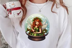 Fairy Christmas Sublimation Clipart, Fairy Christmas PNG Product Image 2