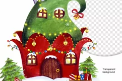 Elf's Christmas House, Gnome's New Year's House PNG Product Image 2
